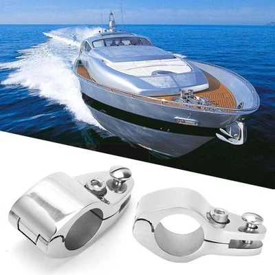 2Pcs Jaw Slide Boat Bimini Top Hinged 316 Stainless Steel Marine Hardware - image 1 of 4