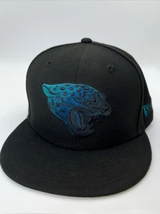 Jacksonville Jaguars New Era 59Fifty Baseball Cap Hat Fitted Sz7 3/8 Black NFL - Picture 1 of 7