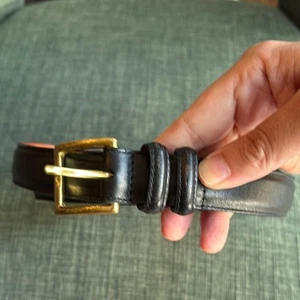 Coach vintage genuine leather Women Black brown belt brass buckle 36 inches EUC - Picture 1 of 11