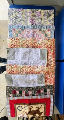 8 vintage handmade quilt patchwork hand made Pillow Shams Cases - Image 1 of 4