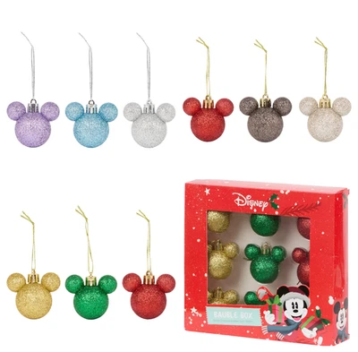 Disney Mickey Maus Weihnachtskugeln Christbaumkugeln Weihnachtsdeko Set 9 Stück - Bild 1 von 2