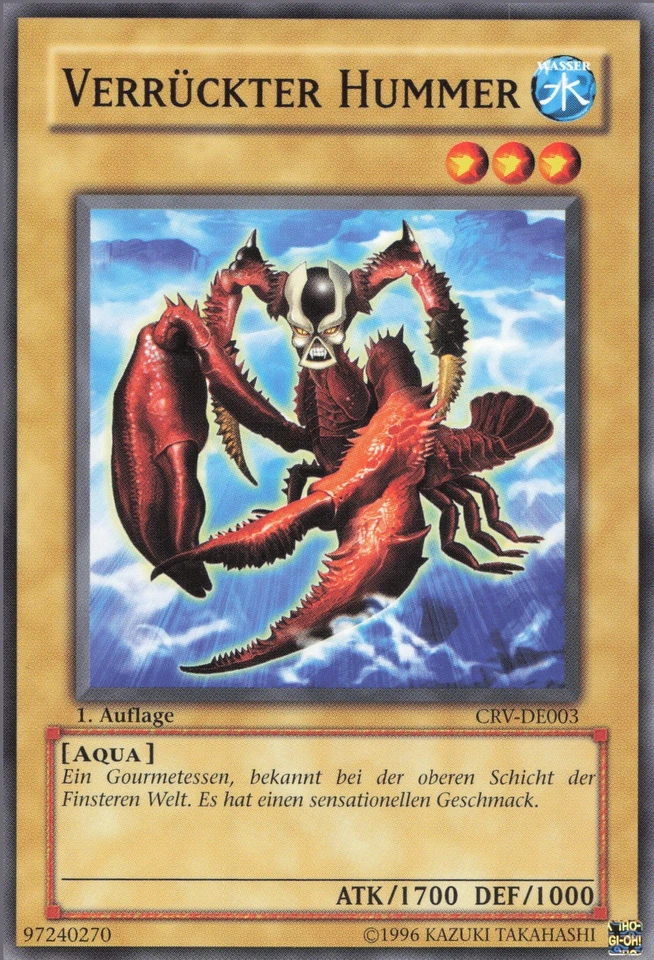 YuGiOh Verrückter Hummer CRV-DE003 Common Excellent 1st - Bild 1 von 2