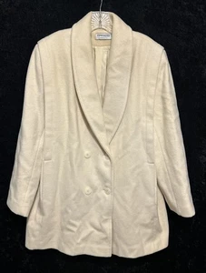 Damenmantel von Forecaster Größe 13/14 cremefarben 80 % Wolle 20 % Nylon 2 Knöpfe  - Bild 1 von 7