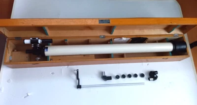 GOTO Kogaku 60mm Refractor Telescope Tube +Eyepieces & Wooden Case Japan Vintage - Image 1 of 4