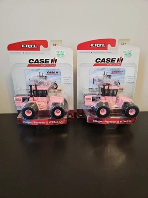 TWO ERTL Pink Steiger Panther Series III Diecast Tractors w/ duals 14702 1/64 - Image 1 of 4