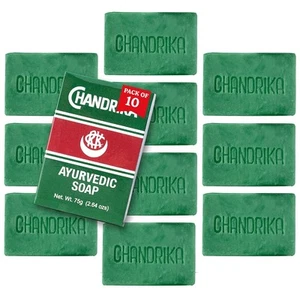 Chandrika Seife Ayurvedisches Kräuter- und Pflanzenöl - 2,64 Oz - Packung mit 10 - Bild 1 von 8