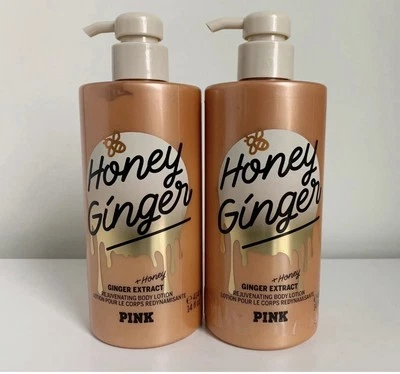 Victoria’s Secret PINK Honey Ginger Body Lotion 14oz Duo Set Ginger Extract - Image 1 of 4