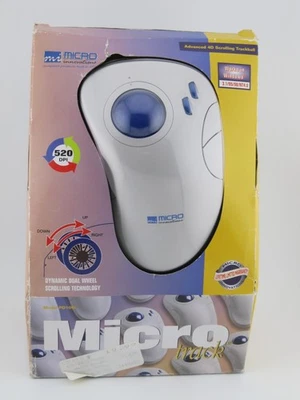 Vintage - Micro Innovations Trackball Scroll Mouse Ps2 - Pd100i - NEW OLD STOCK - Image 1 of 4