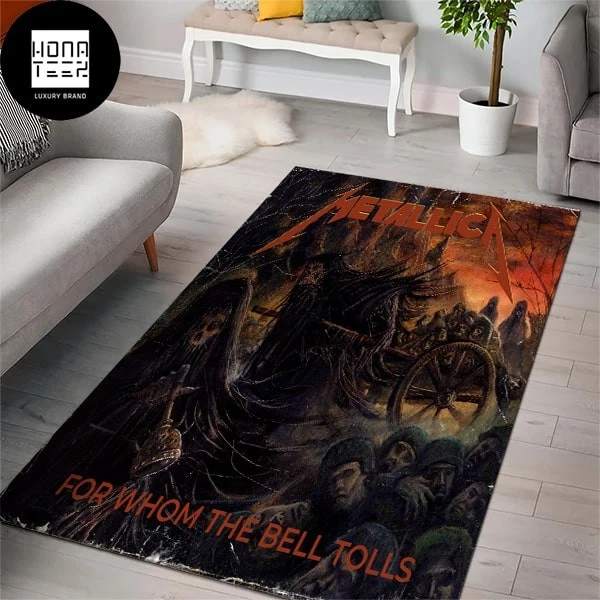Metallica For Whom The Bell Tolls Cart Of Skulls Luxury Rug - Image 1 of 1