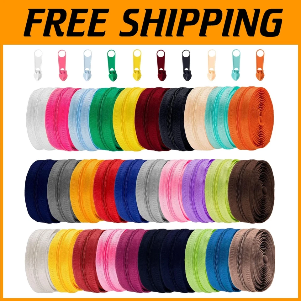 Tailoring Supplies, 30 Color Zippers - Image 1 of 4
