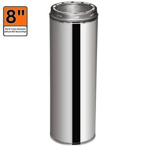 8 in. x 24 in. Double Wall Chimney Pipe - Picture 1 of 7