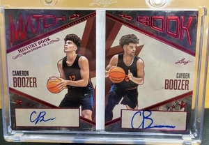CAMERON CAYDEN BOOZER 2025 Leaf History Match Book Auto #1/1 Duke Blue Devils - Picture 1 of 3