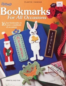 THE NEEDLECRAFT SHOP PLASTIC CANVAS BOOKMARKS FOR ALL OCCASIONS 16 DESIGNS - Picture 1 of 2
