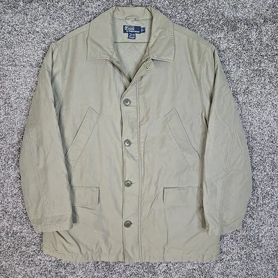 Chaqueta De Colección Polo Ralph Lauren Para Hombres Grande Beige Tareas Granero Abrigo Sarga Edredón Forrado  Foto 1 de 4