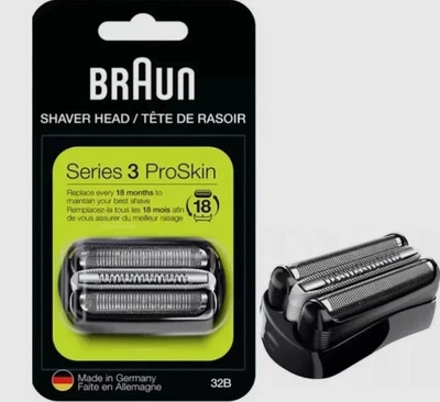 Neu Original Braun 32B Ersatz Scherkopf für Rasierer Series 3 Kassette Kombipack - Bild 1 von 2