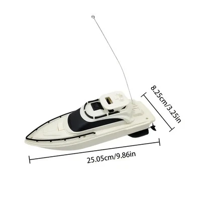 Mini Motoscafo Yatch Radiocomandato RC 27Mhz Lungo 25cm a Batterie Stilo - Immagine 1 di 4
