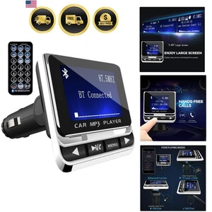Transmisor FM Bluetooth Coche Inalámbrico Radio Adaptador con Pantalla Grande USB Cha... - Imagen 1 de 10
