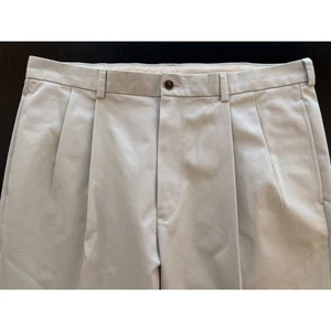 Pantalón Chino Brooks Brothers Advantage Elliot Hombre 38x30 Beige Puño Plisado Caqui - Imagen 1 de 13