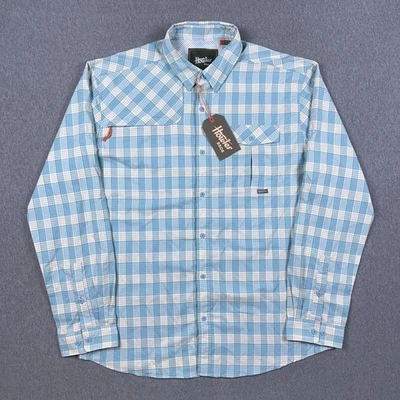 NWT Howler Brothers Shirt Mens Large Matagorda Landon Plaid Summer Sky $99 - Image 1 of 4