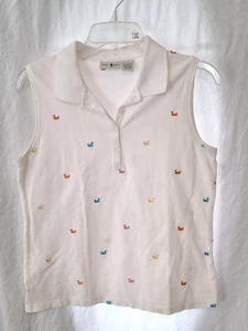 Duck Head Sleeveless Polo Embroidered Ducks Small - Picture 1 of 3