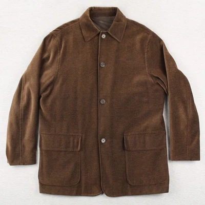 Talbots Corduroy Button Up Jacket Mens Size M Brown Polyester Cotton Stretch - Image 1 of 4