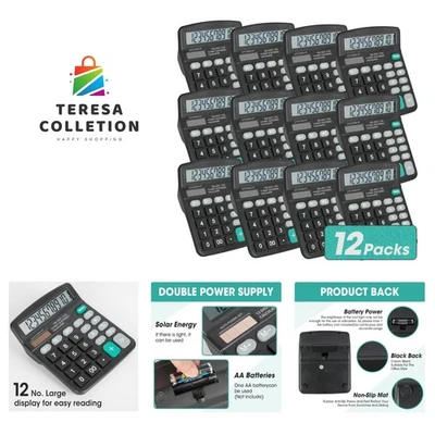 Calculator Bulk, 12 Digits Calculators Desktop with Large LCD Display and Sen... - Image 1 of 4