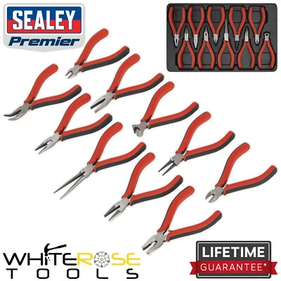Sealey Mini Pliers Set Spring Loader Plier Precision Craft Model Premier 10pc - Image 1 of 4