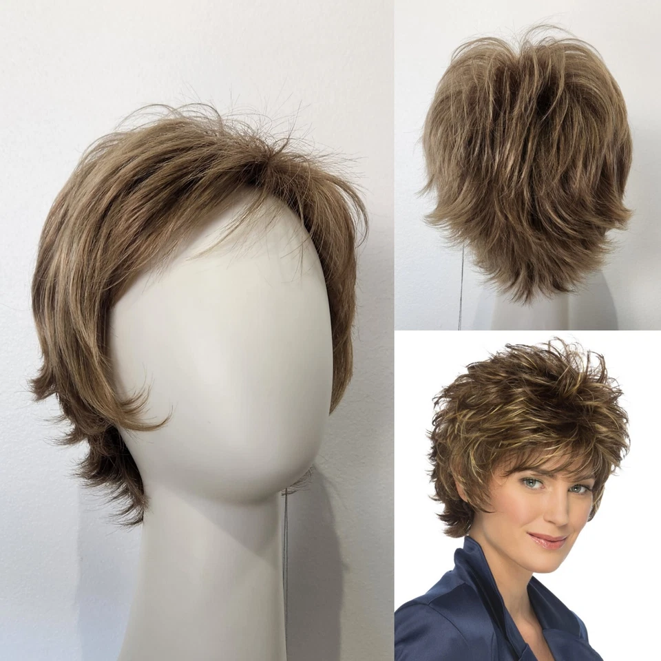 Peluca Heidi by ESTETICA Designs en capas cortas 24/18BT rubia dorada con rubio ceniza Foto 1 de 4