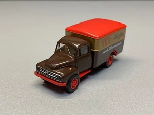 Borgward B 511 VOX Kaffee Pritsche Koffer Kasten LKW rot braun H0 1:87 Brekina - Picture 1 of 12
