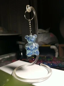 Schlüsselanhänger Blaubeere Glitzer Gummibärchen leuchten im Dunkeln - Bild 1 von 2