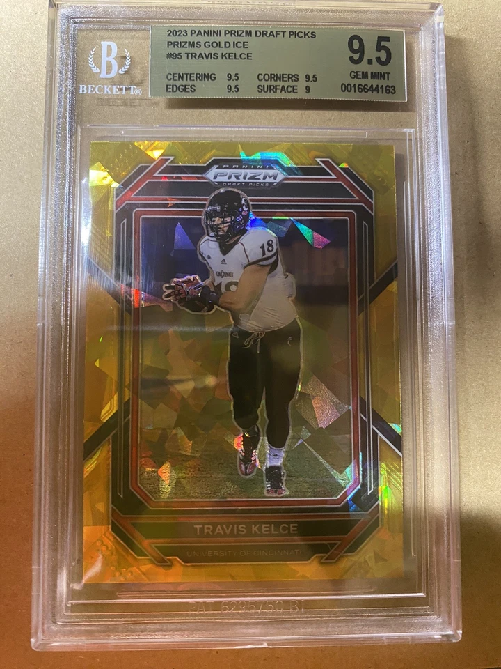 2023 Panini Prizm Draft Picks #95 Travis Kelce Gold Ice BGS Gem Mint 9.5 - Image 1 of 2