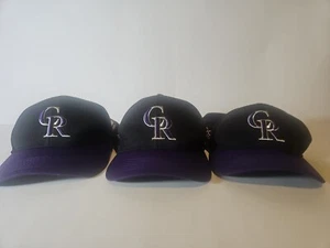 OC Sports MLB Colorado Rockies Youth Hat Cap Black/Purple - Used Adjustable - Picture 1 of 5