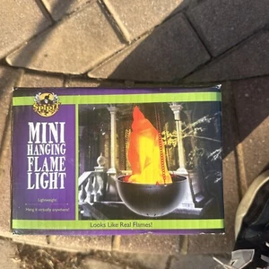 Spirit Halloween Mini Flame Light Hanging Cauldron 8" diamet Prop Haunted New - Picture 1 of 3
