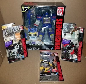 TRANSFORMERS Titans Return SOUNDWAVE LASERBEAK RAVAGE Combiner Wars BUZZSAW NEW! - Picture 1 of 15