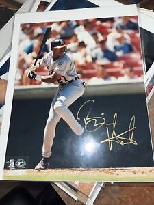 Brian Hunter Signed Photo 8x10 Detroit Tigers Action