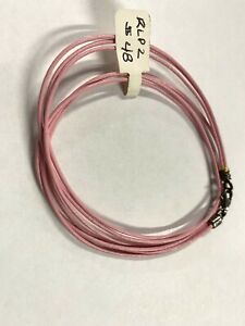 Authentic Kameleon Triple Strand Pink Cord Choker, Sterling Silver Clasp, New