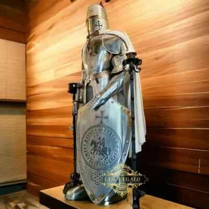 Medieval Templar Wearable Suit Of Armor Crusader Combat Full Body Armour Costume - Picture 1 of 7