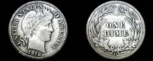 1912-D Barber Dime Silver - Picture 1 of 1