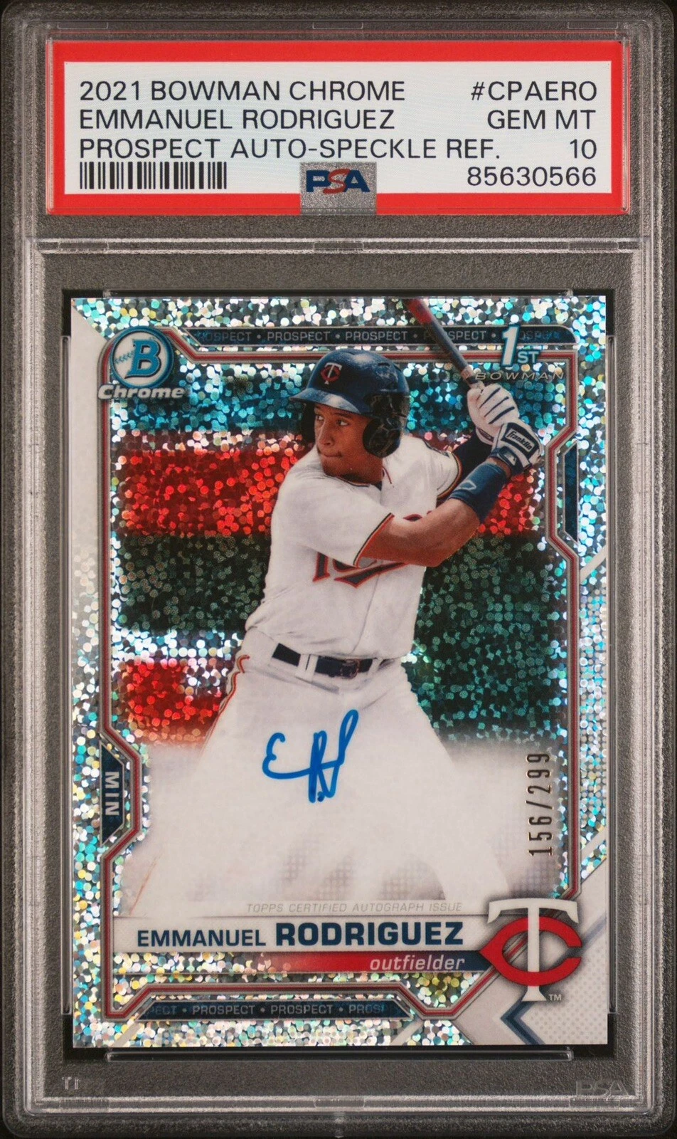 Emmanuel Rodriguez 2021 Bowman Chrome #CPA-ERO Prospect Auto - Speckle ...