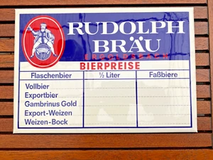 Bier-Werbeschild - Rudolph Bräu Ergoldsbach - Bild 1 von 6