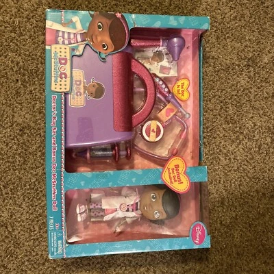 Doc McStuffins Doctor's Bag Set + BONUS Doll Stethoscope Otoscope Disney Toy NEW - Image 1 of 4