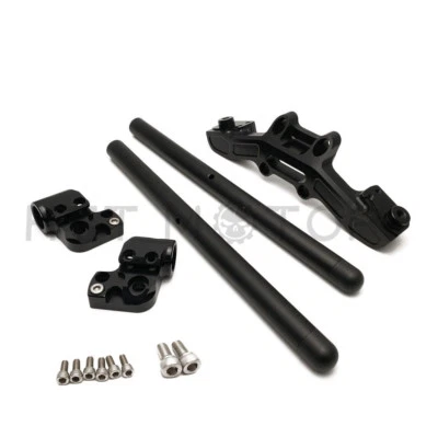 Black Separated Adjustable Riser Lower Handlebar for Ducati Scrambler 2015-2017 - Image 1 of 4