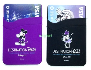 2 portatarjetas Disney 100 de Mickey & Minnie con adhesivo para teléfono Destination D23 2023 - Imagen 1 de 4