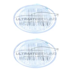 Fits Fiat 500 2008-> Clear Side Wing Indicator Repeaters Lights Pair Left Right - Picture 1 of 2