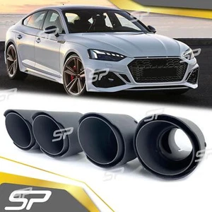 Tubo de escape de carbono mate embellecedores de escape dúplex para AUDI A4 B8 A5 B8 8T A6 C7 Q5 8U - Imagen 1 de 12