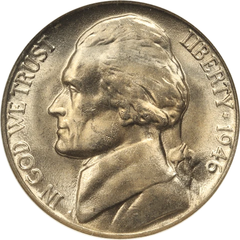 1946-D Jefferson Nickel 5c, NGC MS 67 Cover