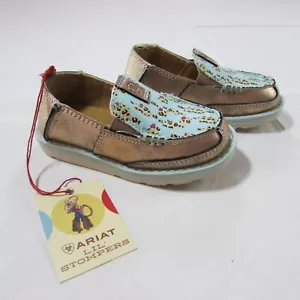 Ariat Lil' Stompers Toddler Piper Cruiser Moccasin Slip On Shoe Loafer Leopard  - Picture 1 of 4