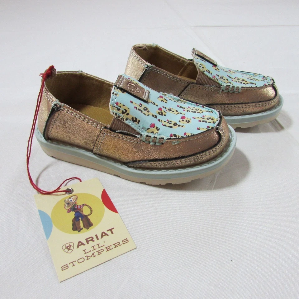 Ariat Toddler Lil' Stompers Piper Cruiser Gold/Teal- Size 5