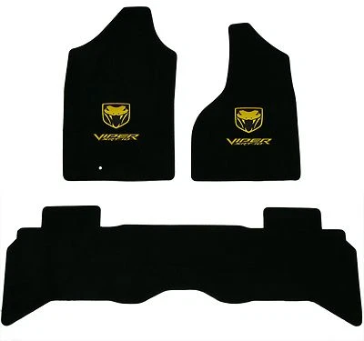 Lloyd Mats LUXE 3 件套垫子套装道奇 SRT-10 Viper 卡车 * 前垫黄色标志 * — 第 1/4 张图片