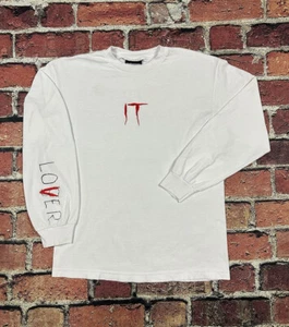 The Hundreds IT Movie Horror White Long Sleeve T-Shirt Loser LOVER Size Medium - Picture 1 of 9